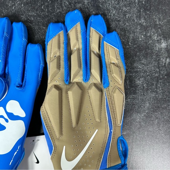 NIKE D TACK X OFF WHITE MENS FOOTBALL GLOVES SIZE LARGE BLUE KHAKI NEW - Picture 6 of 8